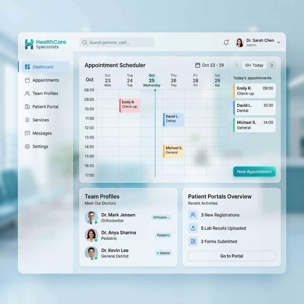 Medical Clinic Website Mockup